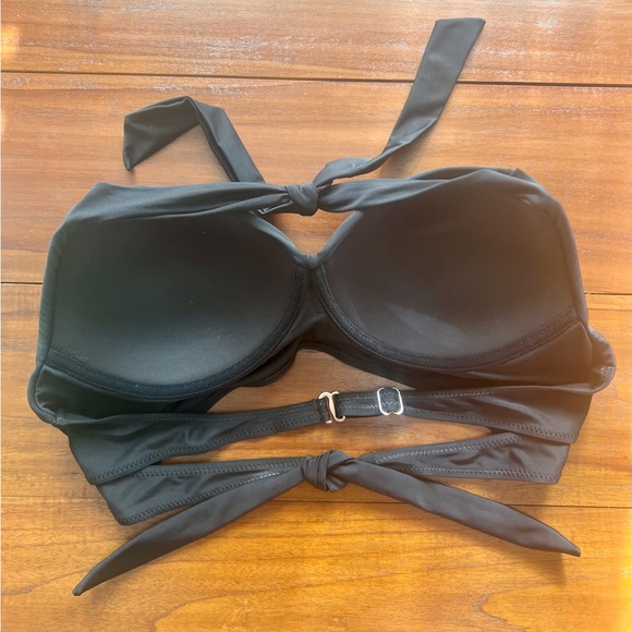 Tempt Me Black Retro Halter Push Up Bikini Top - Picture 7 of 7